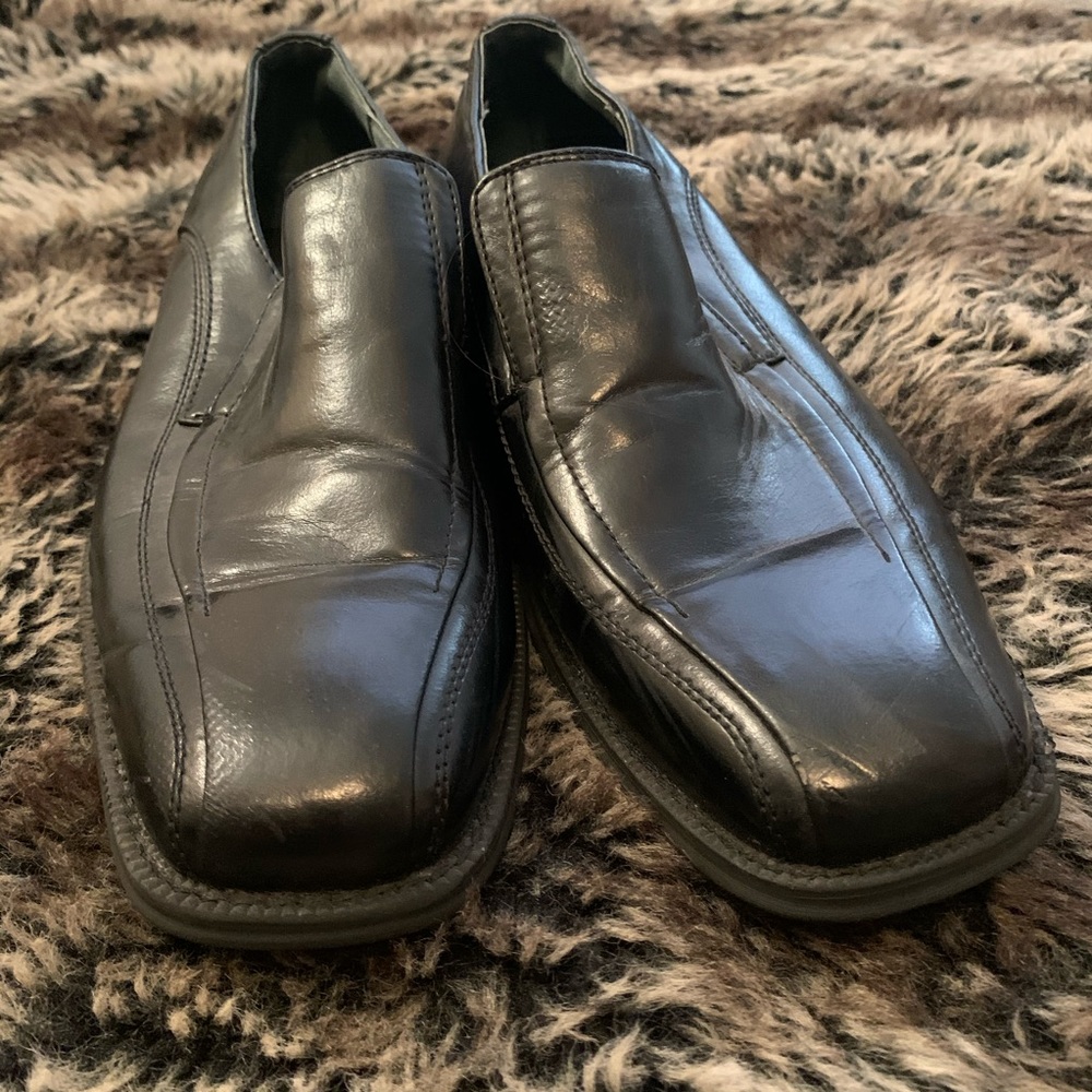 JF Men’s Black Leather Shoes